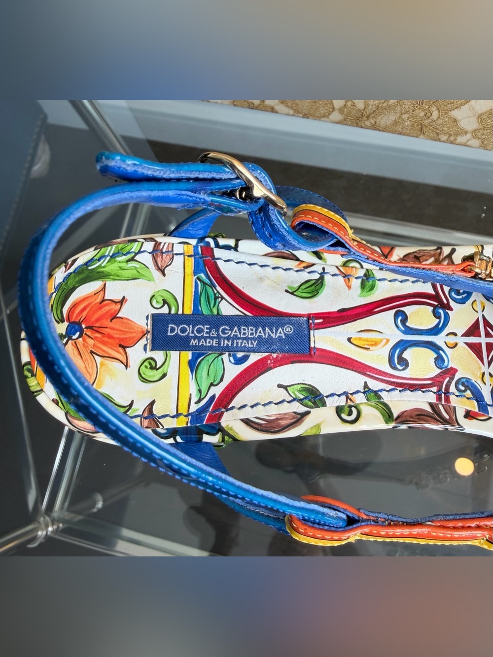 Dolce & Gabbana Majolica Jeweled Sandals. 40,5. - Picture 7 of 13